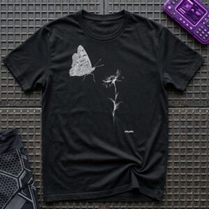 Butterfly & Flower Pixel T-Shirt