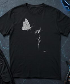 Butterfly & Flower Pixel T-Shirt