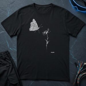 Butterfly & Flower Pixel T-Shirt