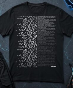 Binary Wall Whiplash T-Shirt (With Text Version)
