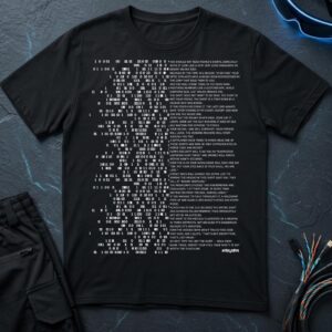 Binary Wall Whiplash T-Shirt (With Text Version)