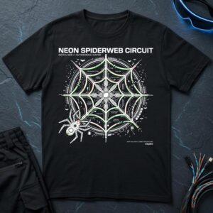 Neon Spiderweb Circuit T-Shirt