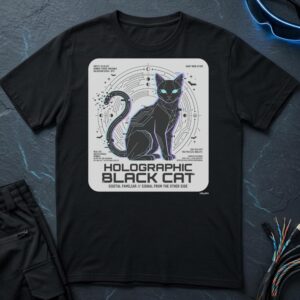 Holographic Black Cat T-Shirt
