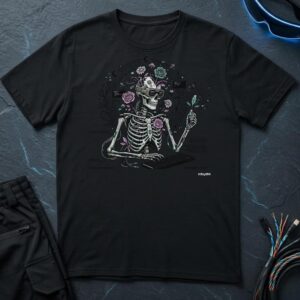 Flower Skeleton Hacker T-Shirt