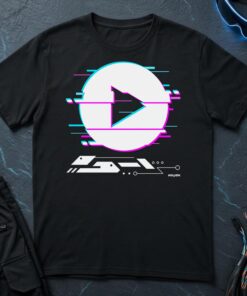 Glitchy Play Button T-Shirt